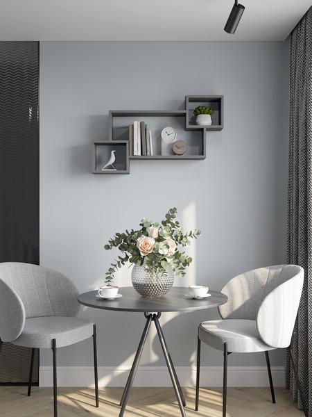 Изображение товара Полка Горизонт Мебель Лайт мини (серый)