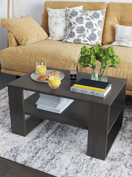 Изображение товара Журнальный столик Горизонт Мебель Квадро 2 (венге)