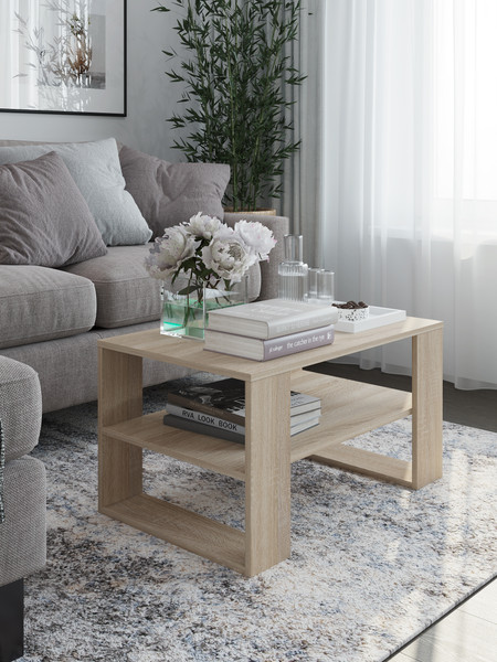 Изображение товара Журнальный столик Горизонт Мебель Квадро 2 (сонома)