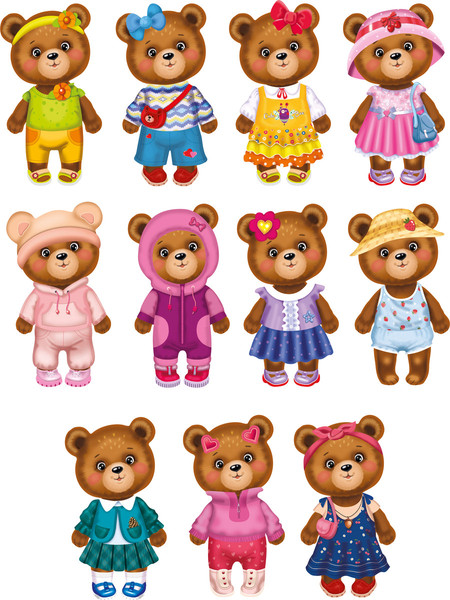 Изображение товара Развивающая игра Десятое королевство Одевашки. Модная девчонка. Мишка-малышка / 05725