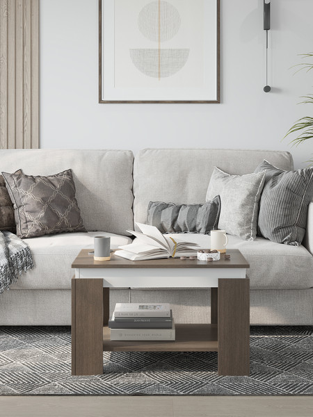 Изображение товара Журнальный столик Горизонт Мебель Квадро 3 (венге/белый)