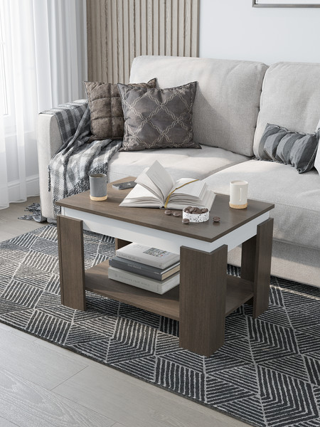 Изображение товара Журнальный столик Горизонт Мебель Квадро 3 (венге/белый)