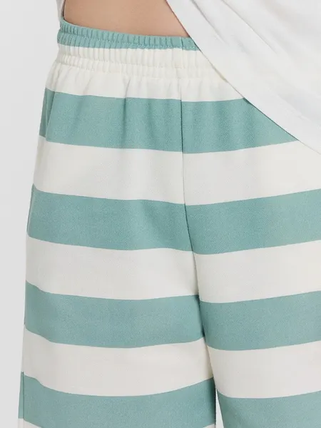 Изображение товара Шорты детские Mark Formelle 133341 (р.122-60, шалфейно-молочная полоска)