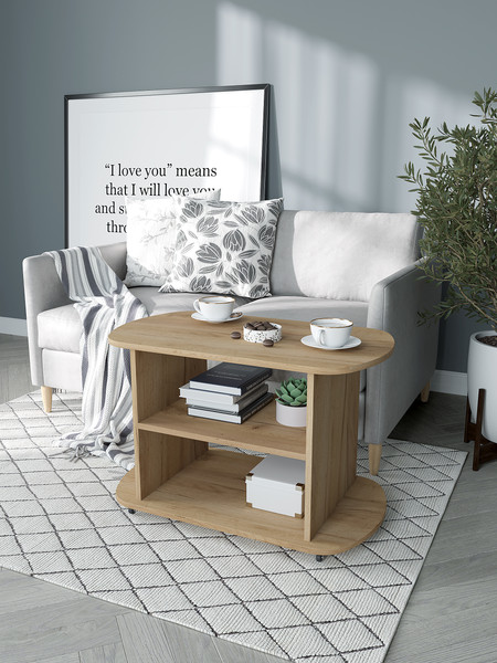 Изображение товара Журнальный столик Горизонт Мебель Marco 1 (дуб золотой крафт)