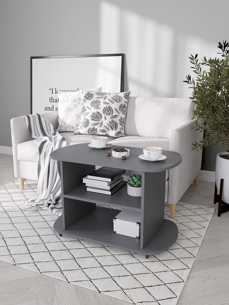 Изображение товара Журнальный столик Горизонт Мебель Marco 1 (серый графит)