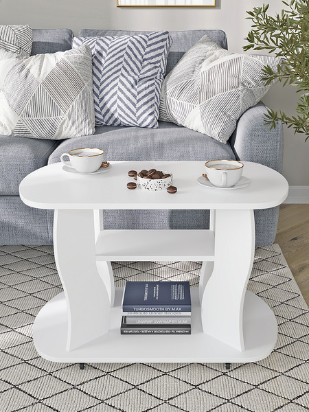 Изображение товара Журнальный столик Горизонт Мебель Marco 2 (белый)