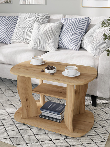 Изображение товара Журнальный столик Горизонт Мебель Marco 2 (дуб золотой крафт)