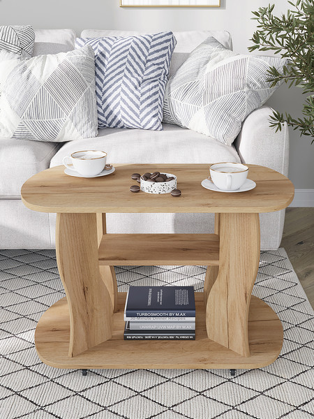 Изображение товара Журнальный столик Горизонт Мебель Marco 2 (дуб золотой крафт)