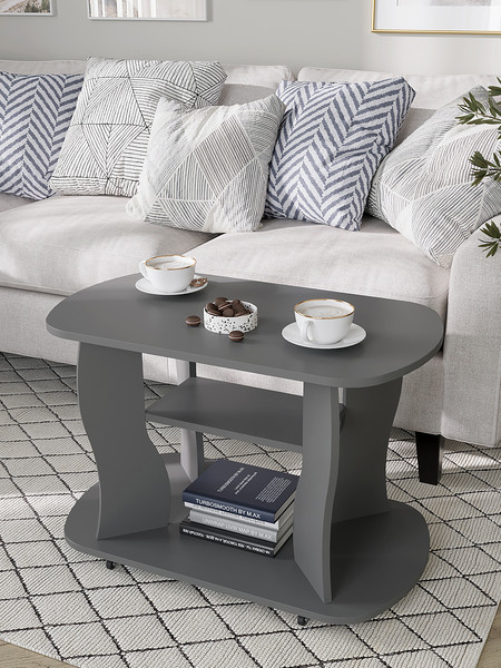 Изображение товара Журнальный столик Горизонт Мебель Marco 2 (серый графит)