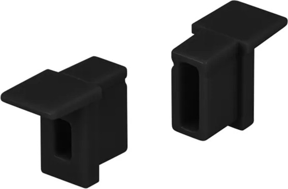 Изображение товара Заглушка для профиля Arlight SL-MINI-6-H9 BLACK c отверстием / 044087