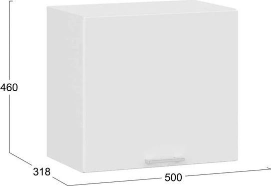 Изображение товара Шкаф навесной для кухни ТриЯ Габриэлла 1ВВ5Г с одной откидной дверью (белый/сноу)