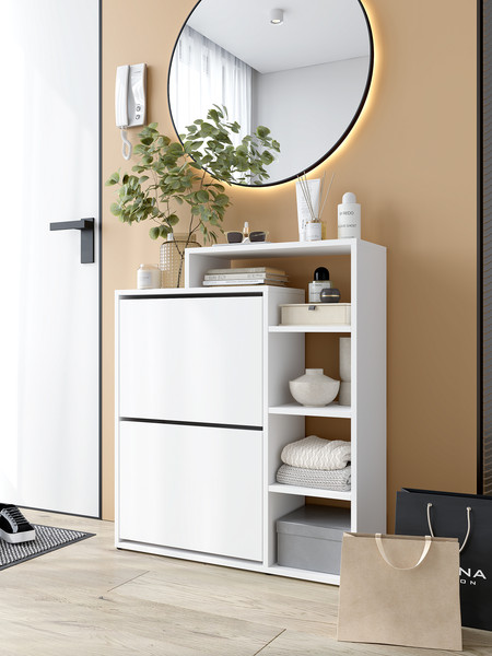 Изображение товара Тумба для обуви Горизонт Мебель Дуэт (белый)