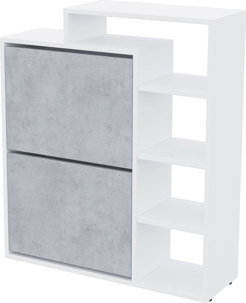 Изображение товара Тумба для обуви Горизонт Мебель Дуэт (белый/бетон)