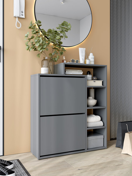 Изображение товара Тумба для обуви Горизонт Мебель Дуэт (графит)