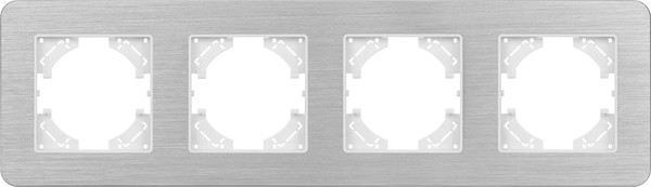 Изображение товара Рамка для выключателей и розеток Arlight FRM-AKIRY-AL-4-SR / 049731