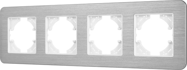 Изображение товара Рамка для выключателей и розеток Arlight FRM-AKIRY-AL-4-SR / 049731