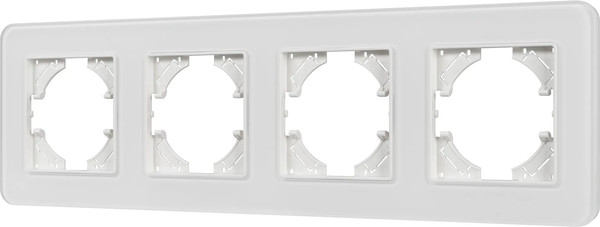 Изображение товара Рамка для выключателей и розеток Arlight FRM-OMALI-SFGS-4-WH / 049716