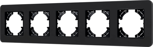 Изображение товара Рамка для выключателей и розеток Arlight FRM-OMALI-SFGS-5-BK / 049721