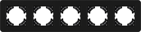 Изображение товара Рамка для выключателей и розеток Arlight FRM-OMALI-SFGS-5-BK / 049721