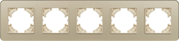 Изображение товара Рамка для выключателей и розеток Arlight FRM-OMALI-SFGS-5-GD / 049723