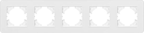 Изображение товара Рамка для выключателей и розеток Arlight FRM-OMALI-SFGS-5-WH / 049720