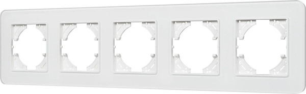Изображение товара Рамка для выключателей и розеток Arlight FRM-OMALI-SFGS-5-WH / 049720