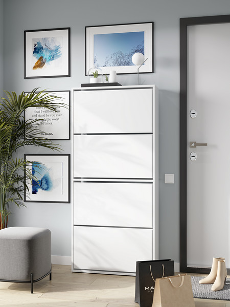 Изображение товара Тумба для обуви Горизонт Мебель Квартет (белый)