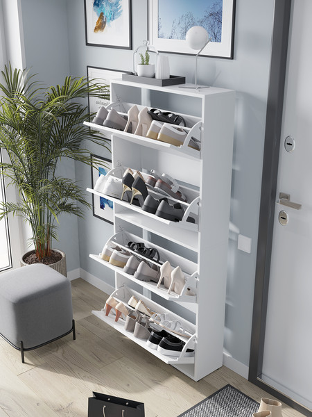 Изображение товара Тумба для обуви Горизонт Мебель Квартет (белый)