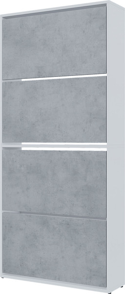 Изображение товара Тумба для обуви Горизонт Мебель Квартет (белый/бетон)