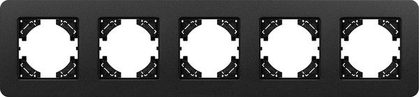 Изображение товара Рамка для выключателей и розеток Arlight FRM-AKIRY-SFAL-5-BK / 049747
