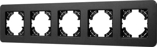 Изображение товара Рамка для выключателей и розеток Arlight FRM-AKIRY-SFAL-5-BK / 049747