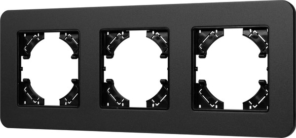 Изображение товара Рамка для выключателей и розеток Arlight FRM-AKIRY-SFAL-3-BK / 049741