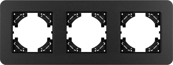 Изображение товара Рамка для выключателей и розеток Arlight FRM-AKIRY-SFAL-3-BK / 049741