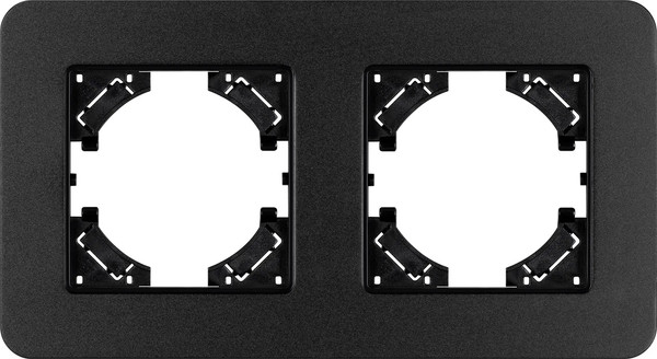 Изображение товара Рамка для выключателей и розеток Arlight FRM-AKIRY-SFAL-2-BK / 049738