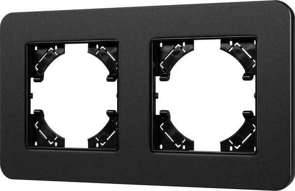 Изображение товара Рамка для выключателей и розеток Arlight FRM-AKIRY-SFAL-2-BK / 049738