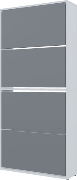 Изображение товара Тумба для обуви Горизонт Мебель Квартет (белый/графит)