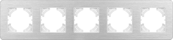 Изображение товара Рамка для выключателей и розеток Arlight FRM-AKIRY-AL-5-SR / 049734