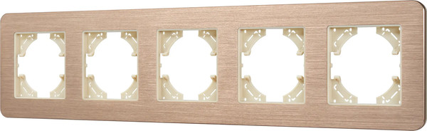 Изображение товара Рамка для выключателей и розеток Arlight FRM-AKIRY-AL-5-GD / 049736