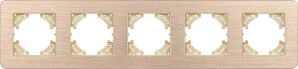 Изображение товара Рамка для выключателей и розеток Arlight FRM-AKIRY-AL-5-GD / 049736