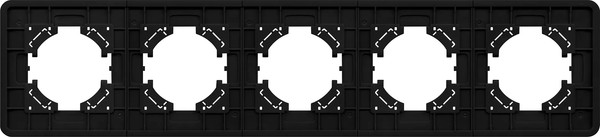 Изображение товара Рамка для выключателей и розеток Arlight FRM-AKIRY-AL-5-BK / 049735