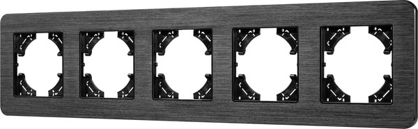 Изображение товара Рамка для выключателей и розеток Arlight FRM-AKIRY-AL-5-BK / 049735
