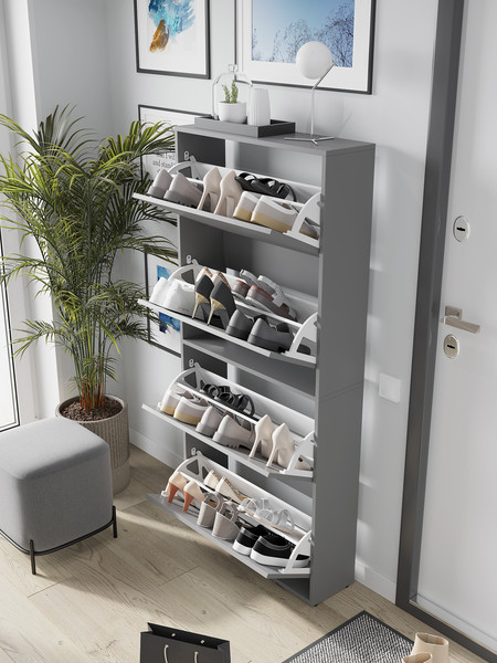 Изображение товара Тумба для обуви Горизонт Мебель Квартет (графит)