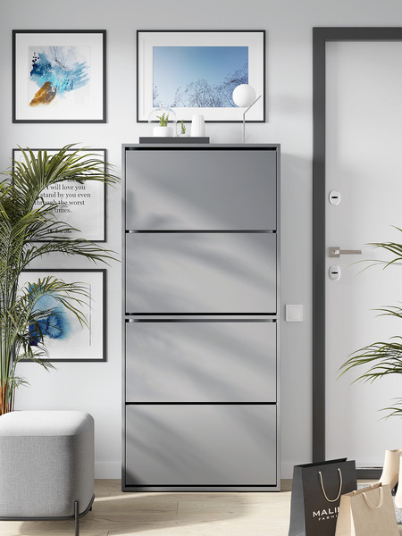 Изображение товара Тумба для обуви Горизонт Мебель Квартет (графит)