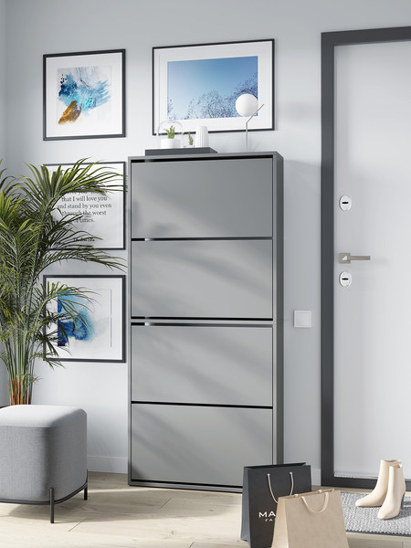 Изображение товара Тумба для обуви Горизонт Мебель Квартет (графит)