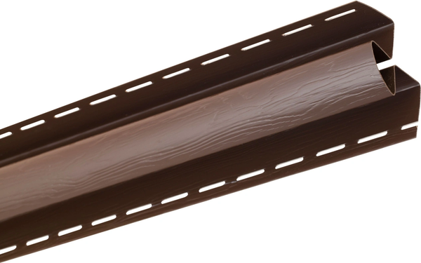 Изображение товара Угол для сайдинга Альта-профиль Внутренний Т-13 (3м, орех темный)