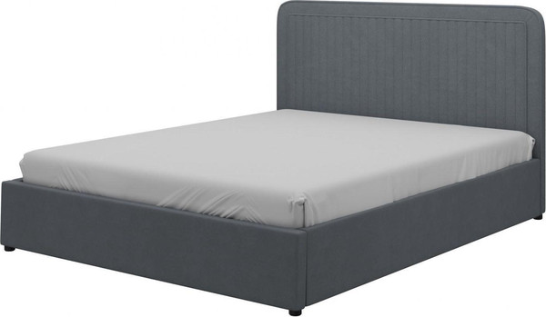 Изображение товара Двуспальная кровать Bravo Мебель Луиза 160х200 без ПМ Стандарт 5 вариант (холодный серый)