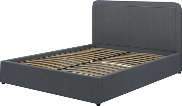 Изображение товара Двуспальная кровать Bravo Мебель Луиза 160х200 без ПМ Стандарт 5 вариант (холодный серый)