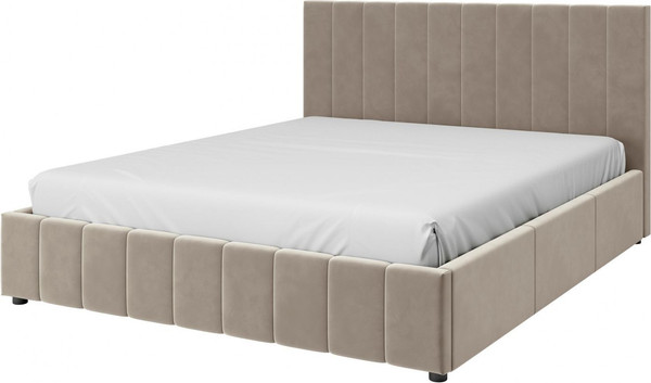 Изображение товара Полуторная кровать Bravo Мебель Нельсон 120х200 с ПМ Стандарт 3 вариант (серо-бежевый, вертикаль)