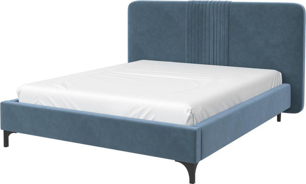 Изображение товара Двуспальная кровать Bravo Мебель Стелла-1 160х200 без ПМ Стандарт 2 вариант (джинс)