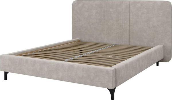 Изображение товара Двуспальная кровать Bravo Мебель Стелла-2 160х200 без ПМ Стандарт 4 вариант (жемчужно-серый)